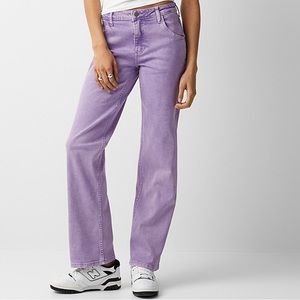 Women's Purple High-waisted Carpenter Jean
